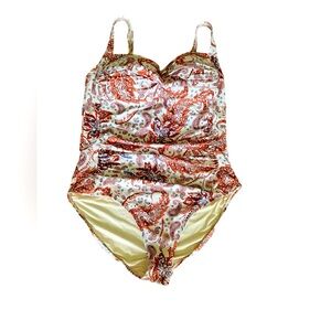 NIPTUCK one piece paisley‎ women’s swim suite! Size 12